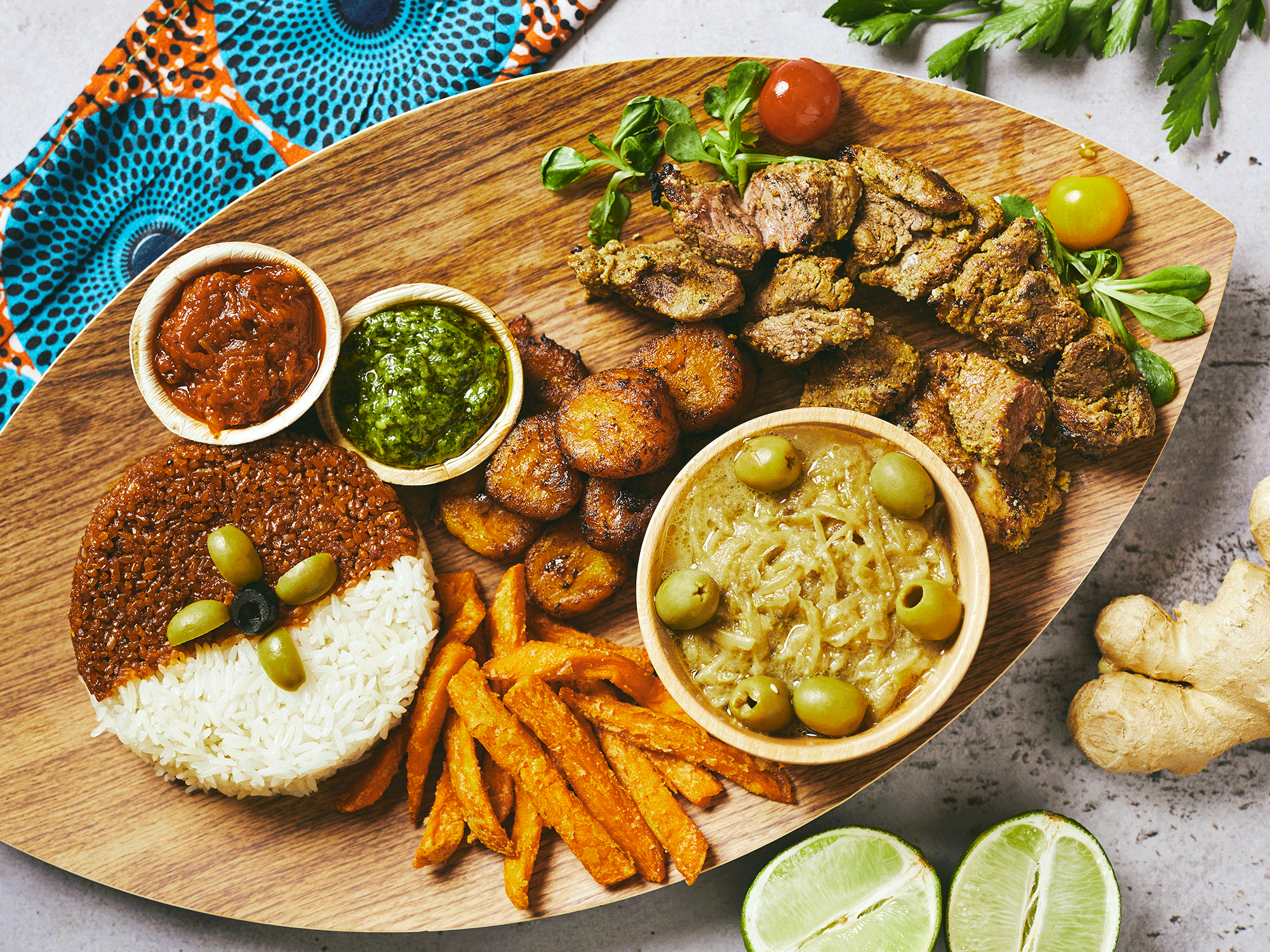 Cuisine africaine authentique - Entrée, plat et dessert, pour 2 convives